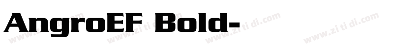 AngroEF Bold字体转换